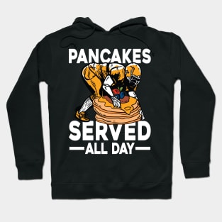 Pancakes Served All Day - Football Hoodie